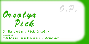 orsolya pick business card